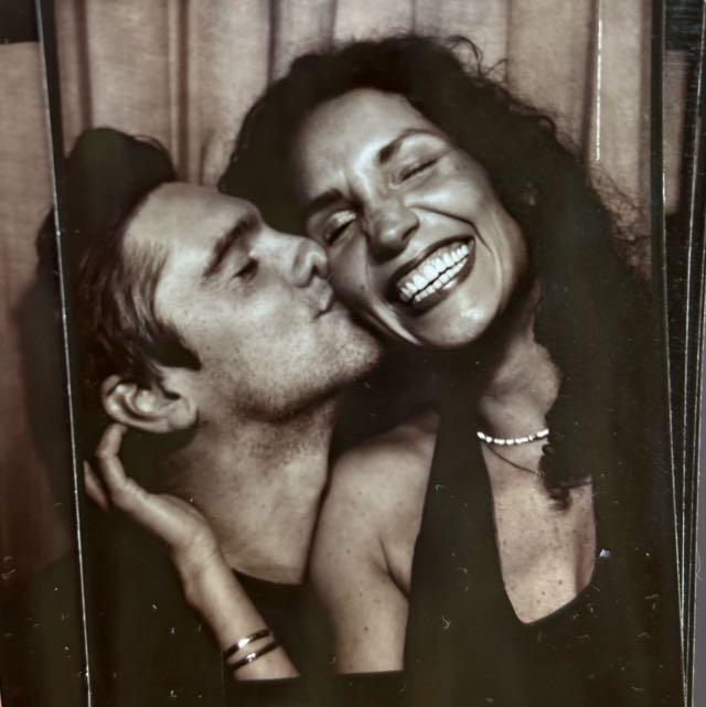 Elisa and Zack in a photobooth
